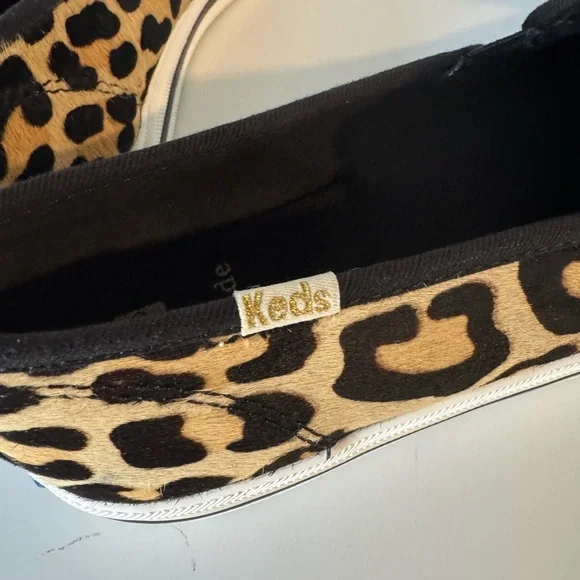 Keds for Kate Spade Leopard Print Calf Hair Slip-On Sneakers - Picture 4 of 9